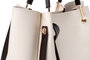 Vince Camuto Sicilia - Bolso Bandolera Mujer en Piel Sintética Color Crema, Medidas 32x14x28 cm